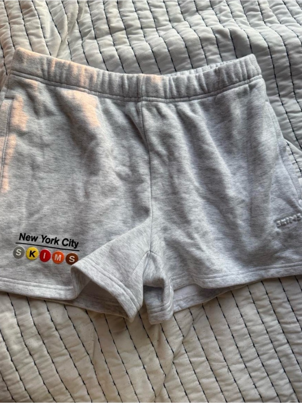 Limited Edition Skims Flagship New York City Heather Gray Women's Lounge Shorts